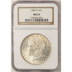 1882-O $1 Morgan Silver Dollar Coin NGC MS63