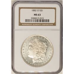 1882-O $1 Morgan Silver Dollar Coin NGC MS63