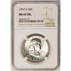 1957-D Franklin Half Dollar Coin NGC MS65FBL