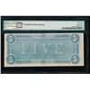 Image 2 : 1864 $5 Confederate States of America Note PMG 58EPQ