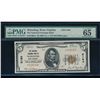 Image 1 : 1929 $5 Wheeling National Bank Note PMG 65