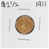 Image 1 : 1911 $2 1/2 Indian Head Quarter Eagle Gold Coin