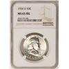 Image 1 : 1954-D Franklin Half Dollar Coin NGC MS65FBL