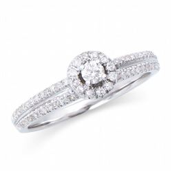 14KT White Gold 0.37ctw Diamond Ring