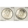 Image 1 : Lot of (2) 1978 Mexico Cien Pesos Silver Coins