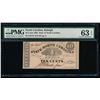 Image 1 : 1863 Ten Cent North Carolina Obsolete Note PMG 63EPQ