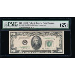1950B $20 Chicago Federal Reserve Note PMG 65EPQ