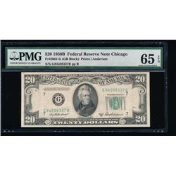 1950B $20 Chicago Federal Reserve Note PMG 65EPQ