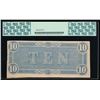 Image 2 : 1864 $10 Confederate States of America Note PMG 55