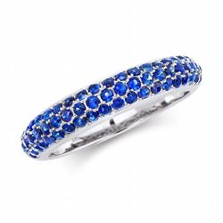 14KT White Gold 1.00ctw Blue Sapphire Ring