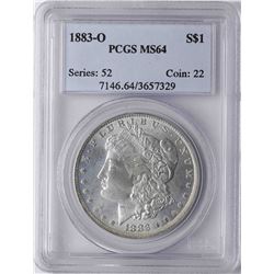 1883-O $1 Morgan Silver Dollar Coin PCGS MS64