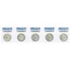 Image 1 : Lot of (5) 1884-O $1 Morgan Silver Dollar Coins PCGS MS64