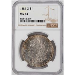 1884-O $1 Morgan Silver Dollar Coin NGC MS63