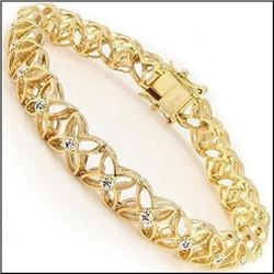 Plated 18KT Yellow Gold 0.41ctw Diamond Bracelet