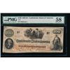 Image 1 : 1862-63 $100 Confederate States of America Note PMG 58