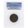 Image 1 : 1723 Hibernia DEI.Gratia Farth Coin PCGS Genuine VG Details