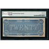 Image 2 : 1864 $20 Confederate States of America Note PMG 63EPQ