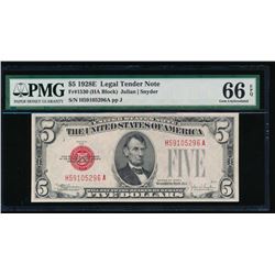 1928E $5 Legal Tender Note PMG 66EPQ