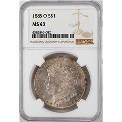 1885-O $1 Morgan Silver Dollar Coin NGC MS63