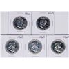 Image 1 : Lot of (5) 1960 Proof Franklin Half Dollar Coins