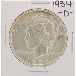 1934-D $1 Peace Silver Dollar Coin