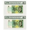 Image 1 : Commonwealth of Australia, ND (1967) Sequential Pair of Banknotes.