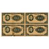Image 1 : Central Bank of China, 1941 Trial Color Specimen/Proof Banknote Block of 4.