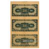 Image 2 : Central Bank of China, 1941 Uncut Progress Specimen/Proof Sheet of 3 Notes.