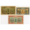 Image 1 : Market Stabilization Currency Bureau. 1915-1921. Trio of Issued Notes.