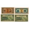 Image 1 : Federal Reserve Bank of China. 1945. Quartet of Issued Banknotes.