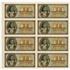 Image 1 : Bank of Greece, 1943 Inflation Issue Uncut sheet of 8 Progress Proof Specimen notes.