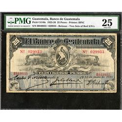 Banco de Guatemala, 1925) "Reissue"  Issue Banknote.