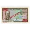 Image 1 : Banque de la Republique de Guinee, 1960 Specimen Banknote.
