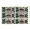 Image 1 : Banque De La Republique D'Haiti, 1919 Provisional Issue Uncut Partial Sheet of 6 Notes