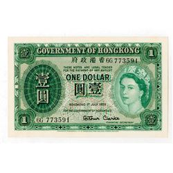 Government of Hongkong, 1959 Issue Banknote.