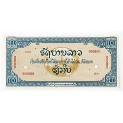 Free Lao Government, 1948 Essay Banknote Specimen .