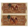 Image 2 : Banco De Londres y Mexico, Unlisted 1912 Date & 1913 Issued and Well Done Counterfeit Banknote Pair.