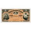 Image 1 : Banco Mercantil Mexicano 1882, 5 Pesos Uniface Front Proof.