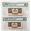 Image 1 : Russia, State Treasury Notes, 1934 High Grade Sequential Banknote Pair.