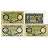 Image 1 : Banka e Shtetit Shqiptar. ND (1945). Quartet of Banknotes.