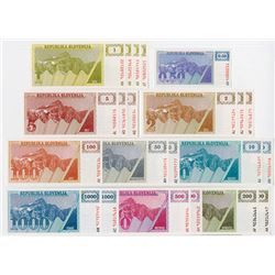 Republika Slovenija. ND (1990-1992). Group of 22 Issued Notes.