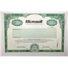 Image 1 : Microsoft Specimen Stock, 1990 Specimen Stock Certificate.