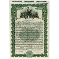 Kansas City Railways Co., 1915 Specimen Bond