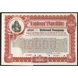 Union Pacific Railroad Co., 1897 Specimen $10,000 Bond.