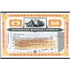 Image 1 : Manhattan Railway Company 1890 Stock Certificate (reissued in 1922 and then again in 1940) Specimen 