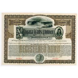 Niagara Falls Power Co. 1909 Specimen Registered Bond.