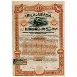 Alabama Midland Railway Co. 1890. Specimen Bond.
