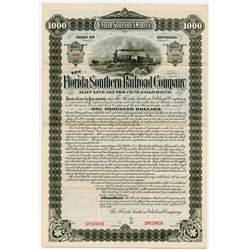 Florida Southern Railroad Co. 1892. Specimen Bond.