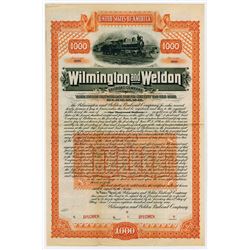 Wilmington and Weldon Railroad Co., 1899 Specimen Bond