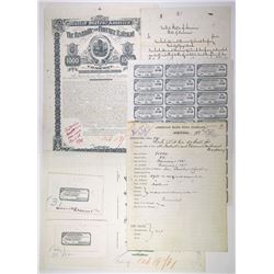 Nashville & Florence Railroad Co. 1881. Proof Bond Production File.